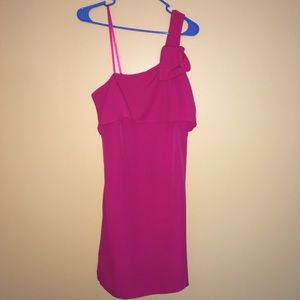 Adrianna Papell One Shoulder Popover Shift Dress